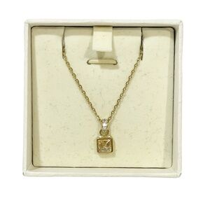Swarovski Chroma pendant Square cut Yellow Gold-tone Plated‎
